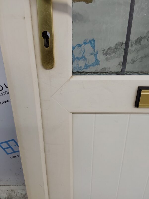 Used Cream Upvc Front Door 950mm x 2085mm (Reduce To 935mm) 0382 - Image 11