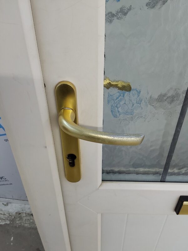 Used Cream Upvc Front Door 950mm x 2085mm (Reduce To 935mm) 0382 - Image 8