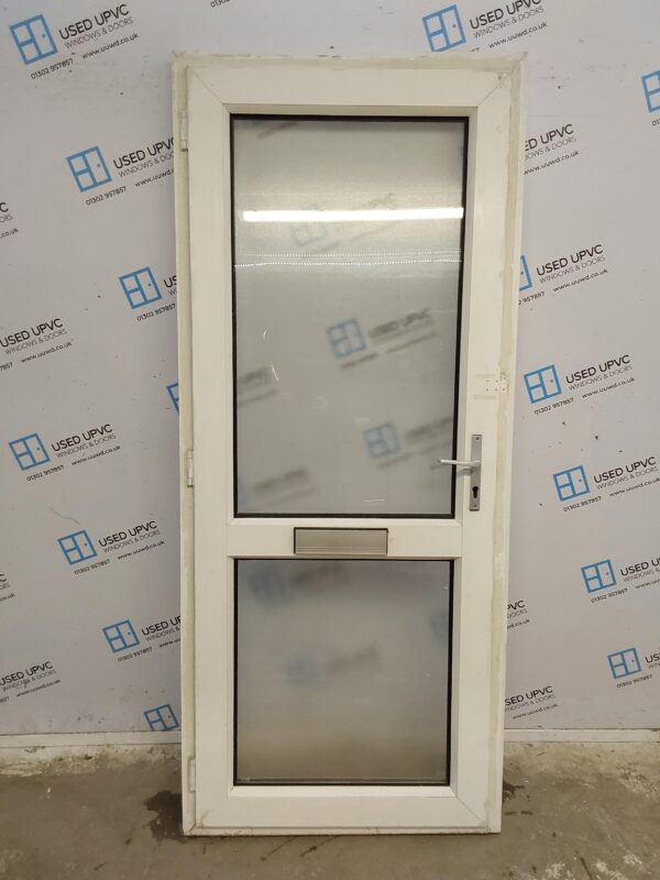 Used White Upvc Front Door 895mm x 2100mm 0333 - Image 2