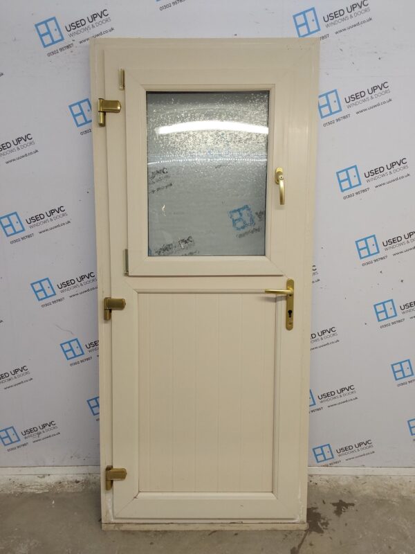 Used Cream Upvc Stable Door 920mm x 2100mm (Reduce To 900mm) 0226 - Image 2