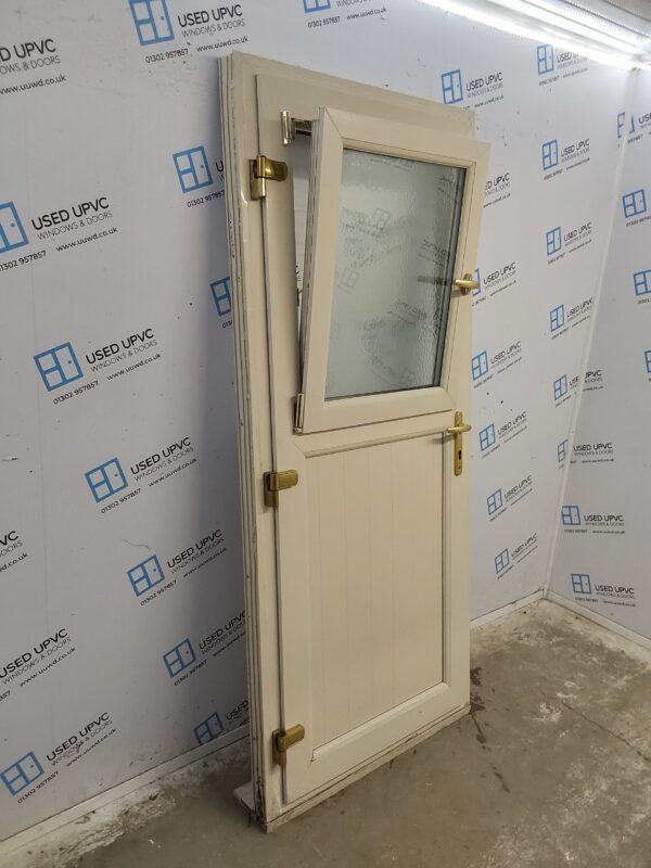 Used Cream Upvc Stable Door 920mm x 2100mm (Reduce To 900mm) 0226 - Image 3