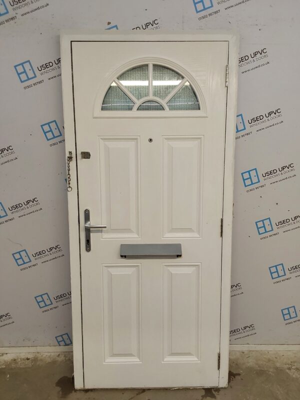 Used Black Composite Front Door 910mm x 2010mm 0184 - Image 2