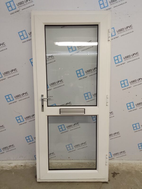 Used White Upvc Front Door 905mm x 2060mm 0120 - Image 2