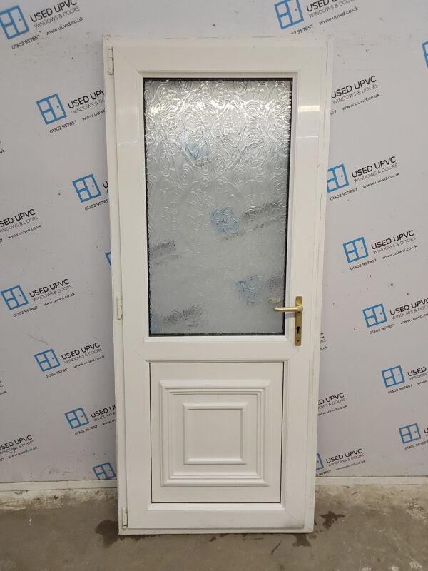 Used White Upvc Back Door 865mm x 2070mm 0045 - Image 2