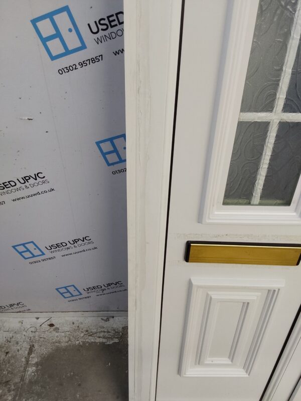 Used White Upvc Front Door And Side Panel 1500mm x 2055mm (Reduce To 1455mm) DS016 - Image 8