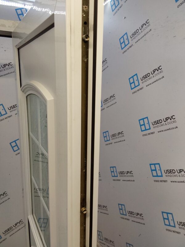 Used White Upvc Front Door And Side Panel 1500mm x 2055mm (Reduce To 1455mm) DS016 - Image 4