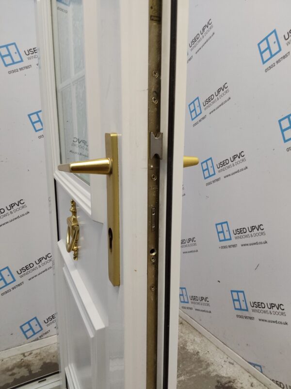 Used White Upvc Front Door And Side Panel 1500mm x 2055mm (Reduce To 1455mm) DS016 - Image 5