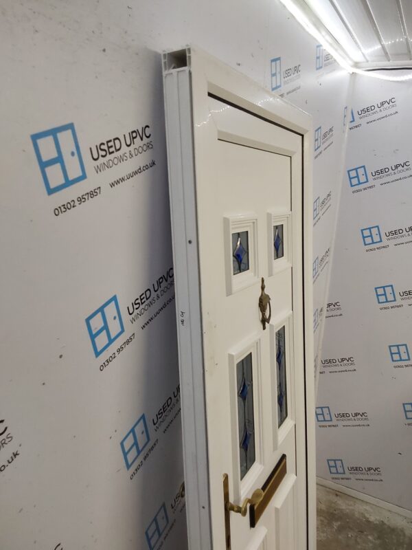 Used White Upvc Front Door 865mm x 2050mm 0183 - Image 7