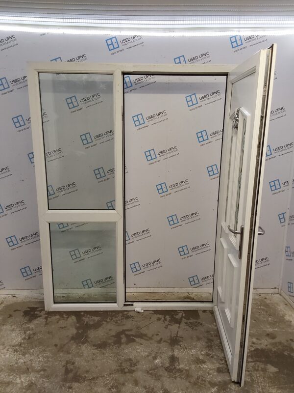 Used White Upvc Door And Side Panel 1570mm x 2060mm DS024 - Image 3