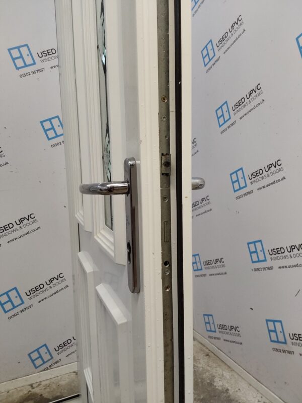 Used White Upvc Door And Side Panel 1570mm x 2060mm DS024 - Image 5