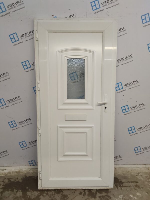 Used White Upvc Front Door 930mm x 2035mm 0828 - Image 2