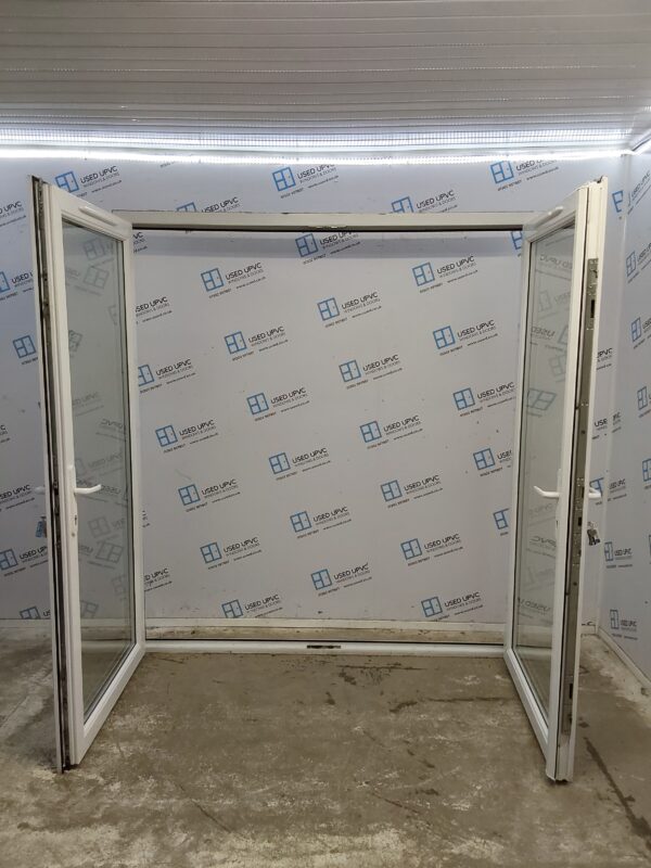 Used White Upvc French Doors 1895mm x 2070mm EA7 - Image 4