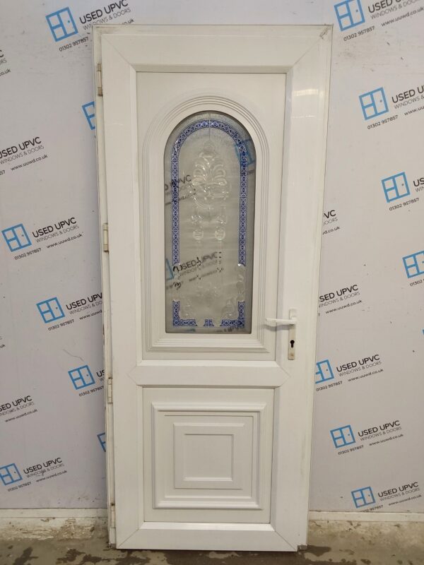 Used White Upvc Back Door 855mm x 2095mm C7D011 - Image 2