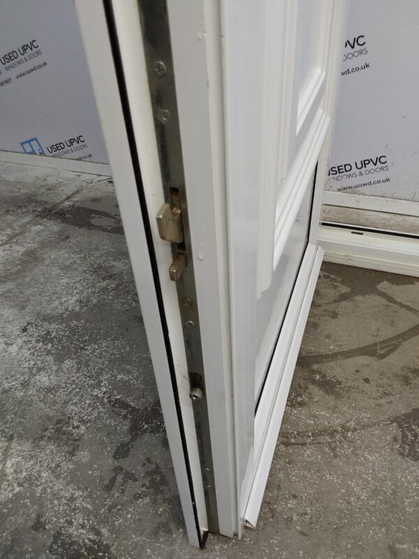 Used White Upvc Back Door 840mm x 2095mm (reduce to 825mm) C6004 - Image 7