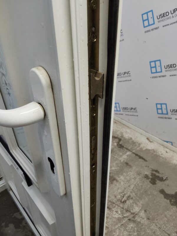 Used White Upvc Front Door And Toplight 900mm x 2380mm C7D043 - Image 5