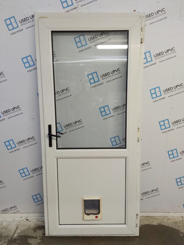 Used White Upvc Back Door 905mm x 2025mm C7D046 - Image 2