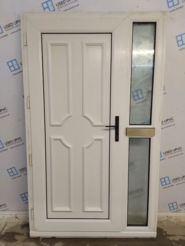 Used White Upvc Front Door And Side Panel 1225mm x 2065mm DS043 - Image 2