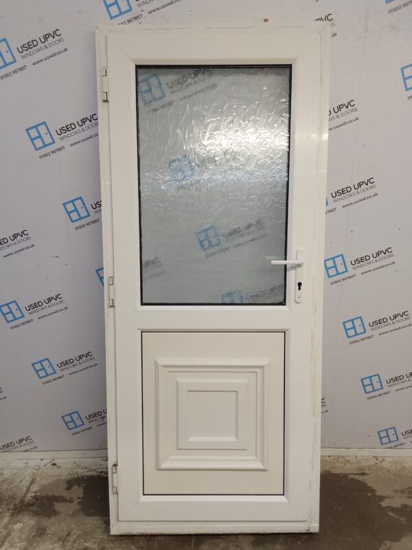 Used White Upvc Back Door 885mm x 2040mm C7D047 - Image 2