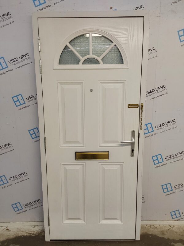 Used Black Composite Front Door 900mm x 2010mm 0455 - Image 2