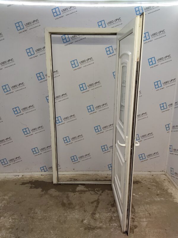 Used White Upvc Back Door (Outwards Opening) 920mm x 2050mm (Reduce To 905mm) 0735 - Image 2