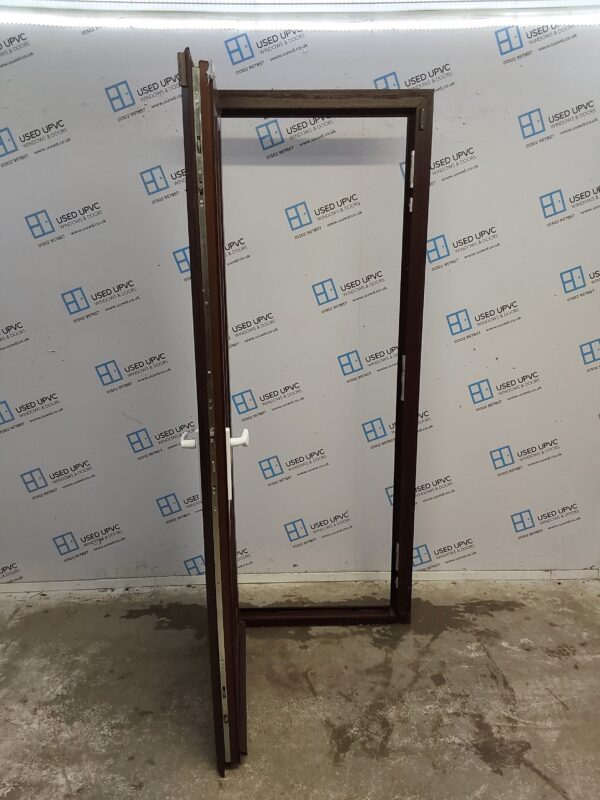 Used Rosewood Upvc Back Door 810mm x 2045mm 0525 - Image 3