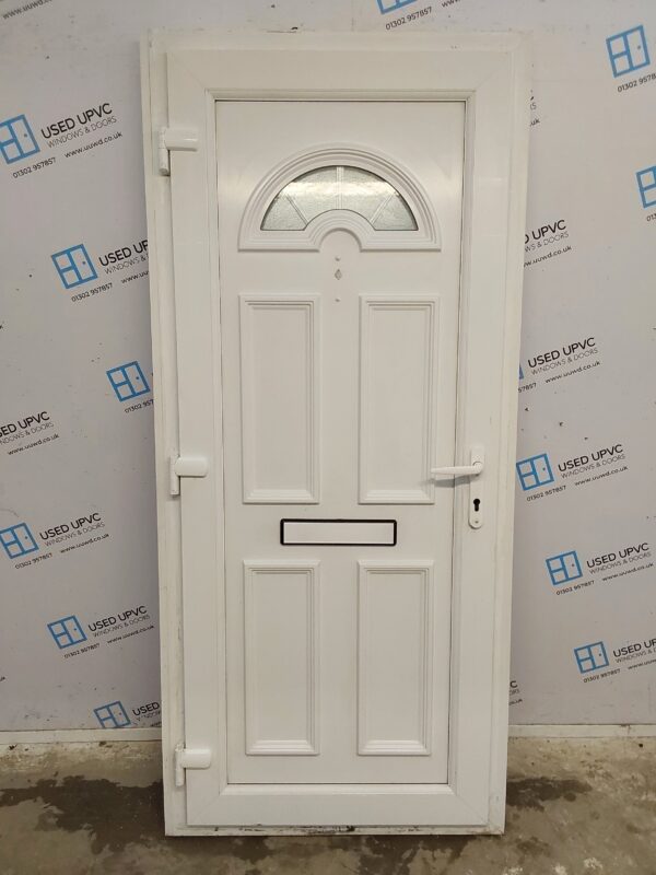 Used White Upvc Front Door 925mm x 2060mm (Reduce To 905mm) 0481 - Image 2