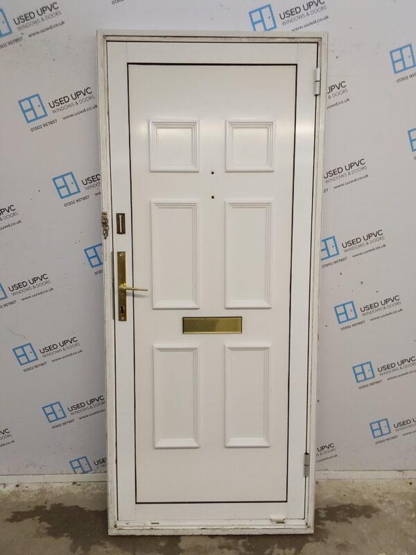 Used White Upvc Front Door 905mm x 2105mm 0239 - Image 2