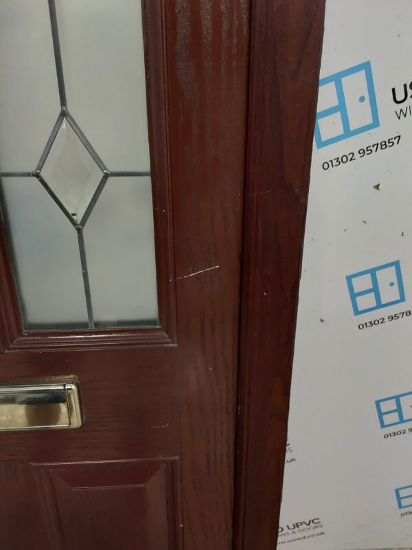 Used Rosewood Composite Front Door 885mm x 2055mm 0186 - Image 8