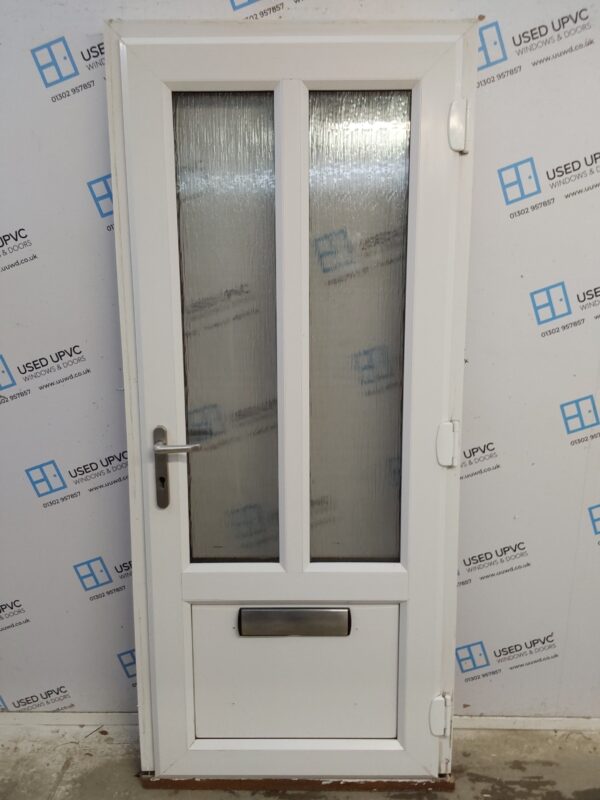 Used Oak Upvc Front Door 875mm x 2025mm 0094 - Image 2