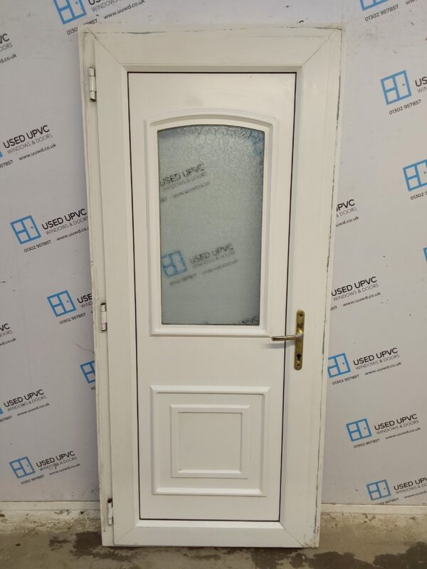 Used White Upvc Back Door 920mm x 2040mm (reduce to 880mm) C9D68 - Image 2