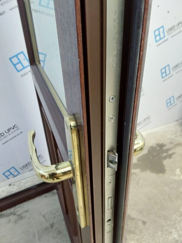 Used Woodgrain Upvc Back Door (outwards opening) 890mm x 1995mm C10D15 - Image 5