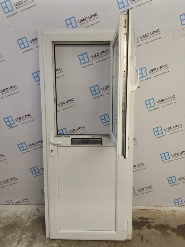 Used White Upvc Front Stable Door 900mm x 2090mm (reduce to 880mm) 0537 - Image 5