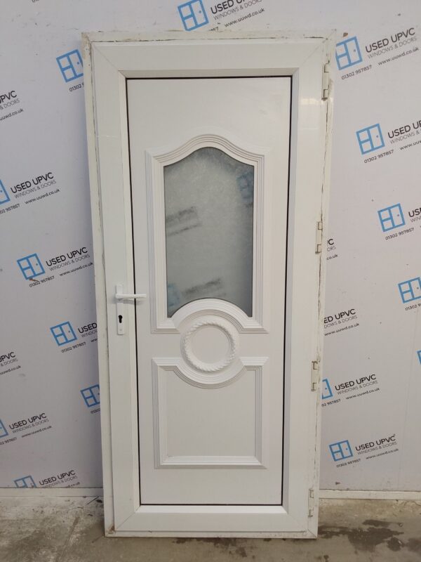 Used White Upvc Back Door 925mm x 2045mm C10D18 - Image 2