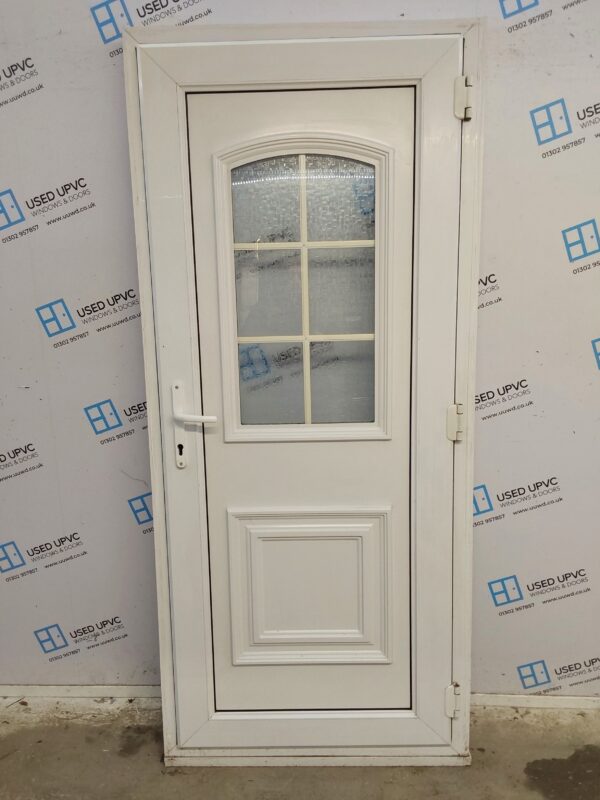 Used White Upvc Back Door 920mm x 2085mm (reduce to 900mm) C10D38 - Image 2