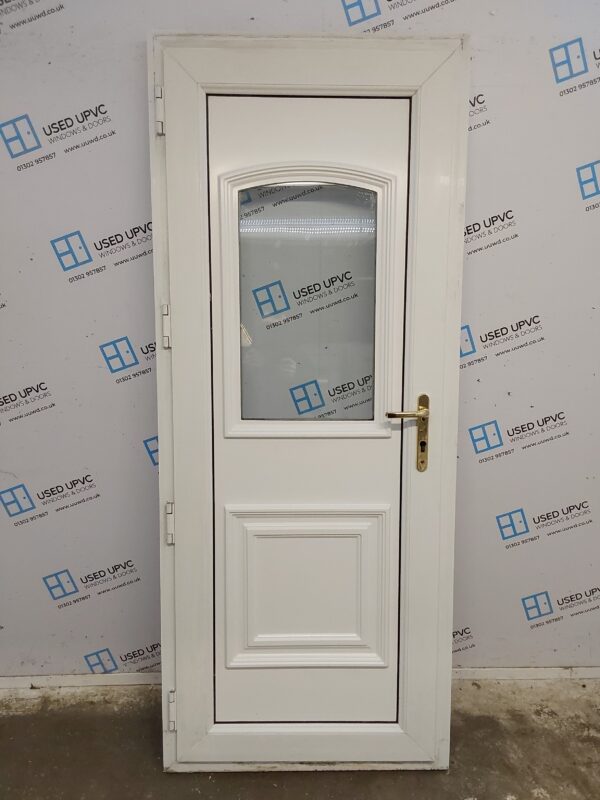 Used White Upvc Back Door 850mm x 2080mm C7D003 - Image 2