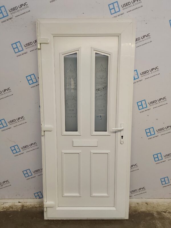 Used White Upvc Front Door 920mm x 2060mm C7D028 - Image 2