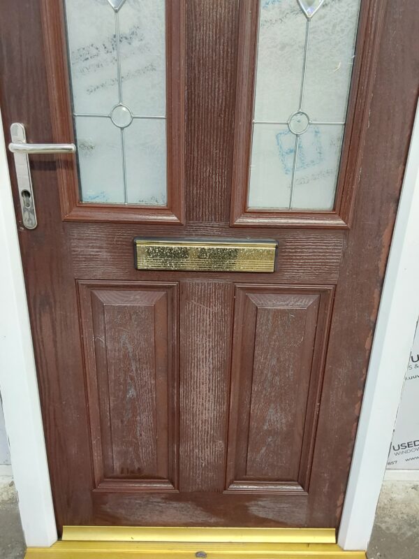 Used Brown Composite Front Door 925mm x 2040mm C7D011 - Image 7