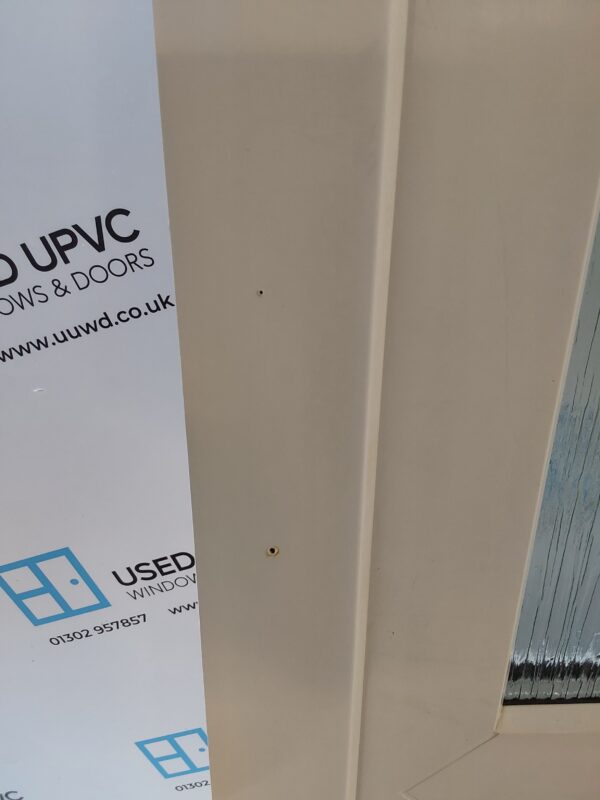 Used White Upvc Back Door And Toplight 805mm x 2400mm (Reduce To 2385mm) 0754 - Image 13