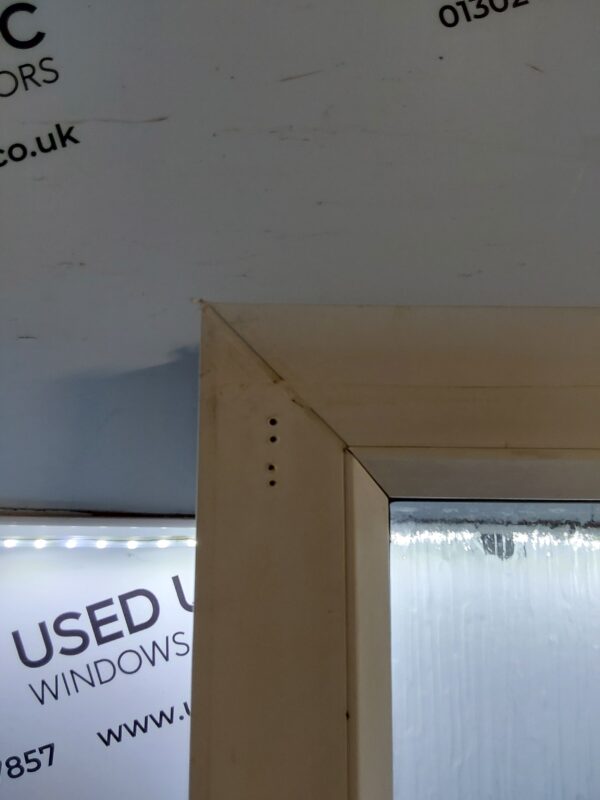 Used White Upvc Back Door And Toplight 805mm x 2400mm (Reduce To 2385mm) 0754 - Image 9