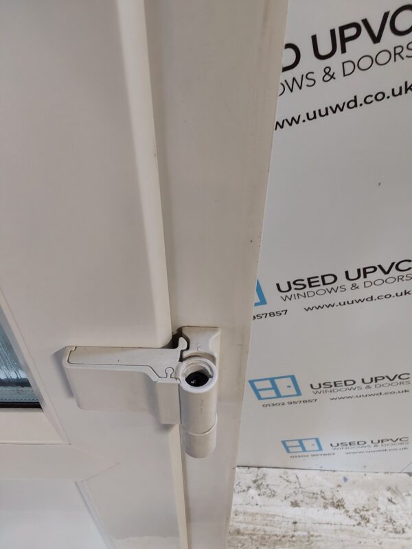 Used White Upvc Back Door And Toplight 805mm x 2400mm (Reduce To 2385mm) 0754 - Image 8