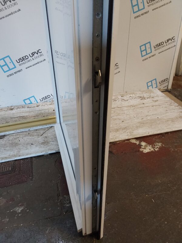 Used White Upvc Back Door And Toplight 805mm x 2400mm (Reduce To 2385mm) 0754 - Image 6