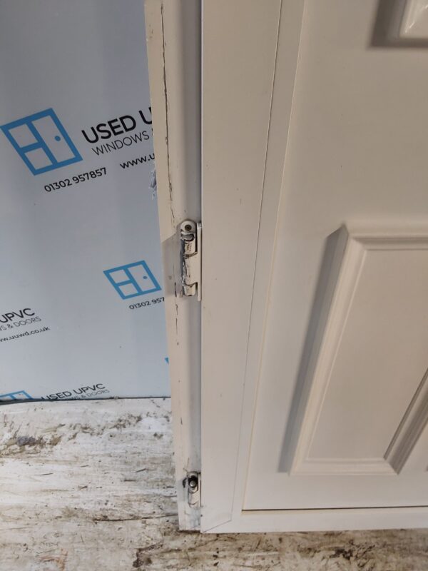 Used White Upvc Back Door And Toplight 925mm x 2430mm (Reduce To 895mm) 0550 - Image 12