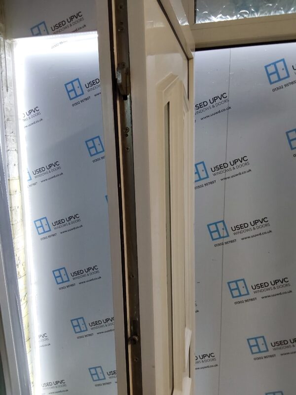 Used White Upvc Back Door And Toplight 925mm x 2430mm (Reduce To 895mm) 0550 - Image 4