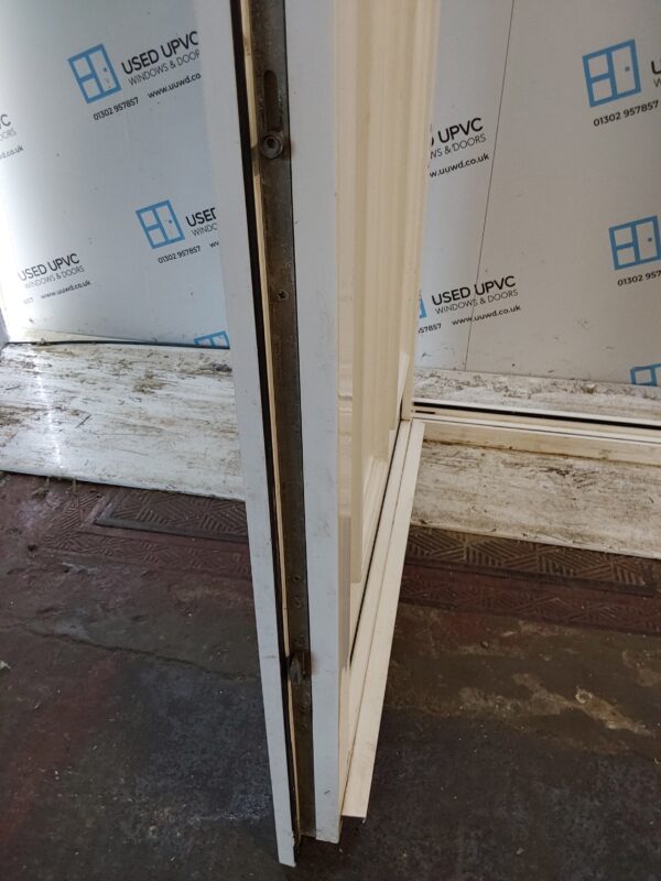 Used White Upvc Back Door And Toplight 925mm x 2430mm (Reduce To 895mm) 0550 - Image 6