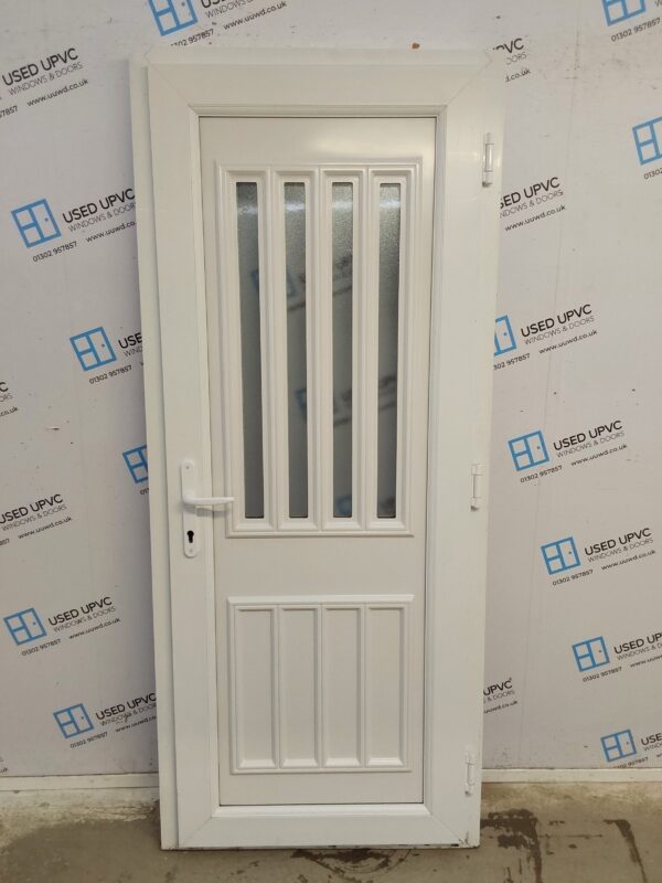 Used White Upvc Back Door 860mm x 2020mm C7D037 - Image 2