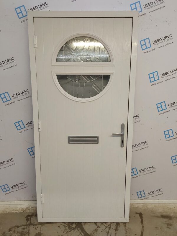 Used Black Composite Front Door 990mm x 2120mm C7D048 - Image 2