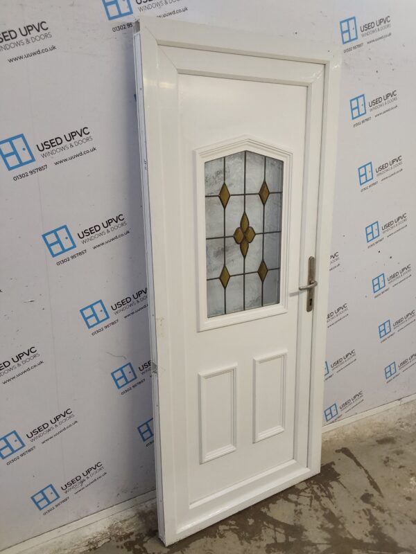 Used White Upvc Back Door 910mm x 2080mm C7D017 - Image 4