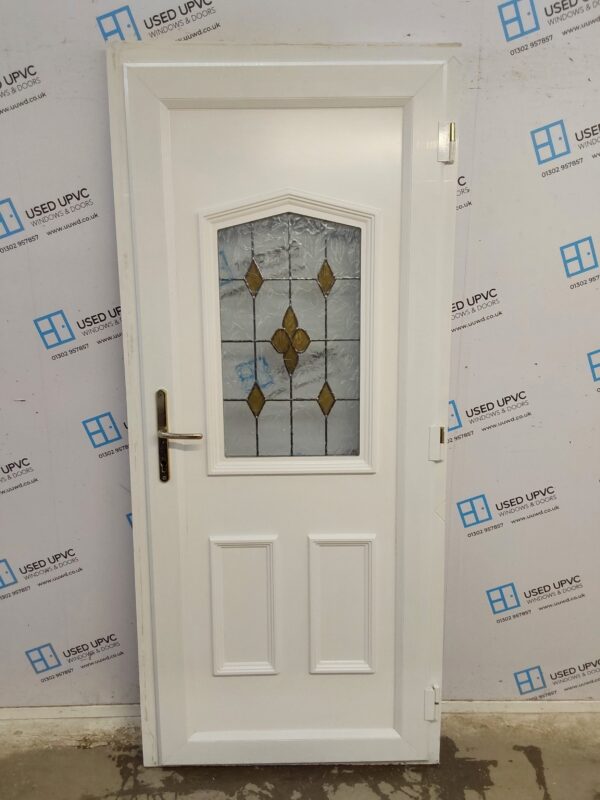 Used White Upvc Back Door 910mm x 2080mm C7D017 - Image 2