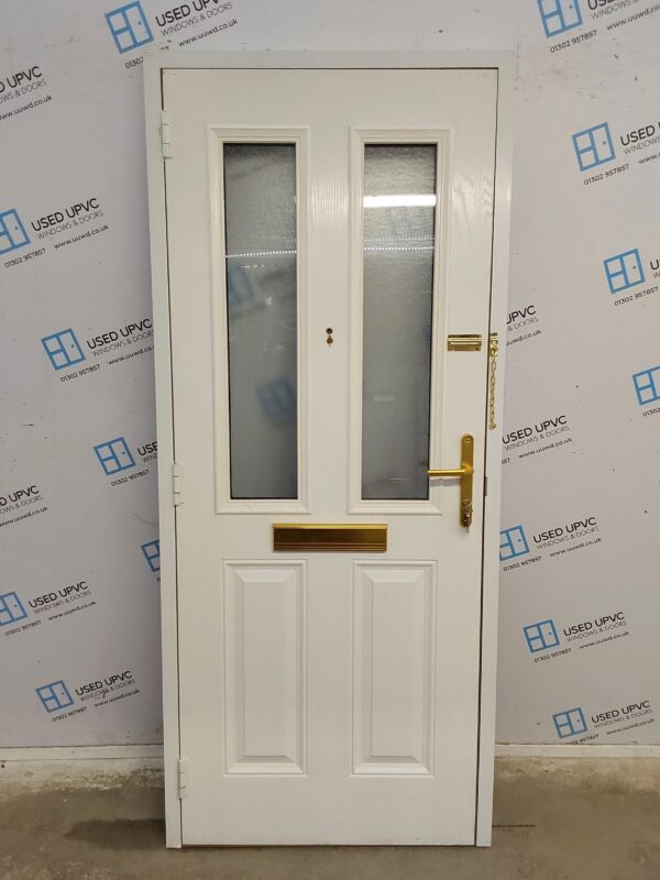 Used Dark Blue Composite Front Door 890mm x 2060mm C7D049 - Image 2