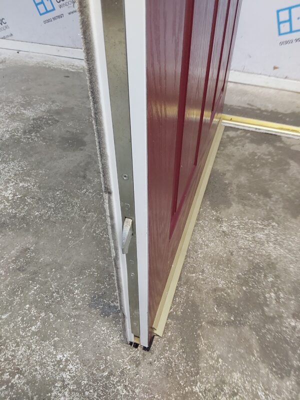 Used Red (Maroon) Composite Front Door 910mm x 2025mm C7D044 - Image 6